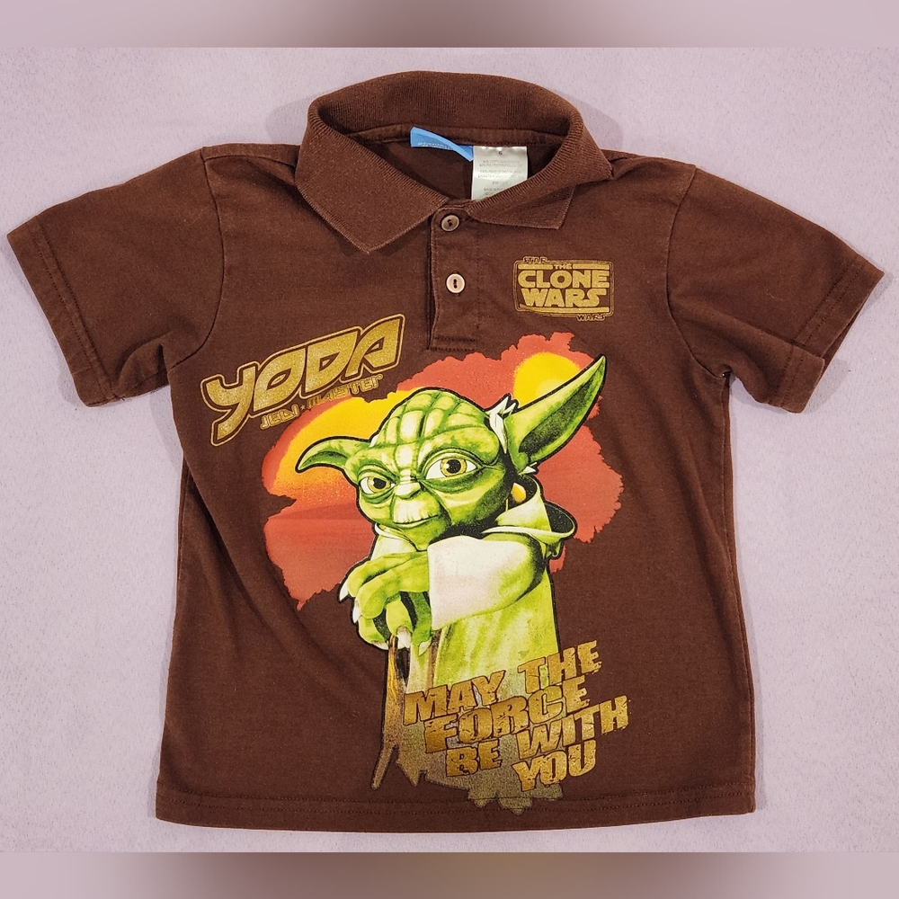 2010's Star Wars The Clone Wars Animated Series Yoda 5yr Polo